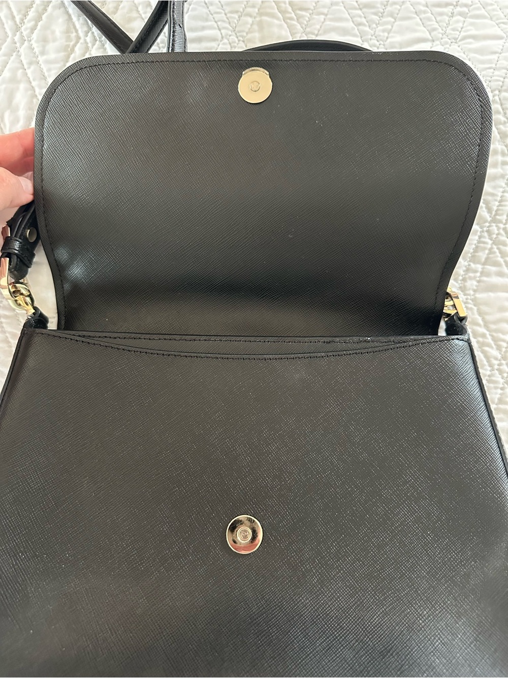kate spade Black Leather Crossbody with Gold Accents - Picture 3 of 7